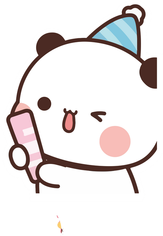 Dudu Party Hat Winking Celebration Kawaii Sticker
