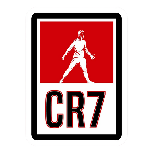 CR7 Calma Silhouette Red Card Design Sticker