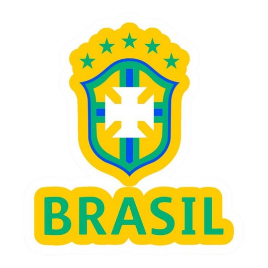 Premium Brazilian football glossy sticker - Brazil Football Sticker #33 - Premium Glossy
