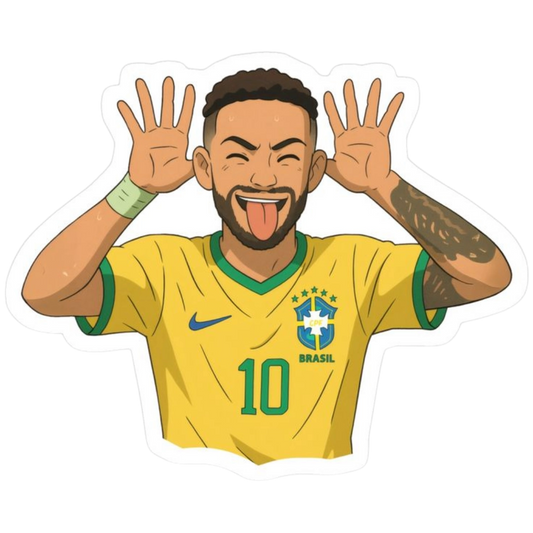 Premium Brazilian football glossy sticker - Brazil Football Sticker #38 - Premium Glossy
