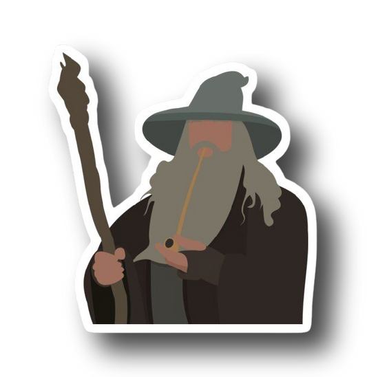 Gandalf the Grey — Pipe and Staff Sticker
