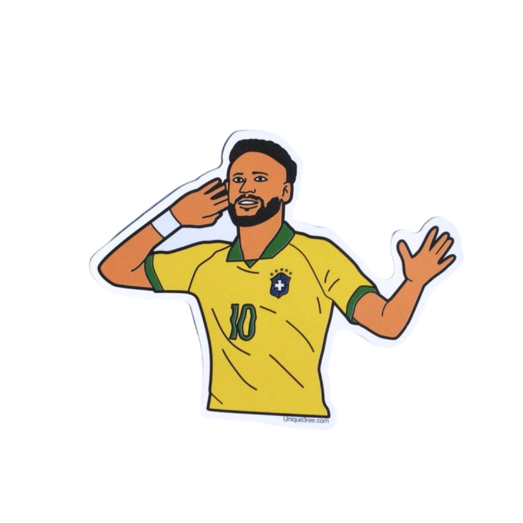 Premium Brazilian football glossy sticker - Brazil Football Sticker #39 - Premium Glossy