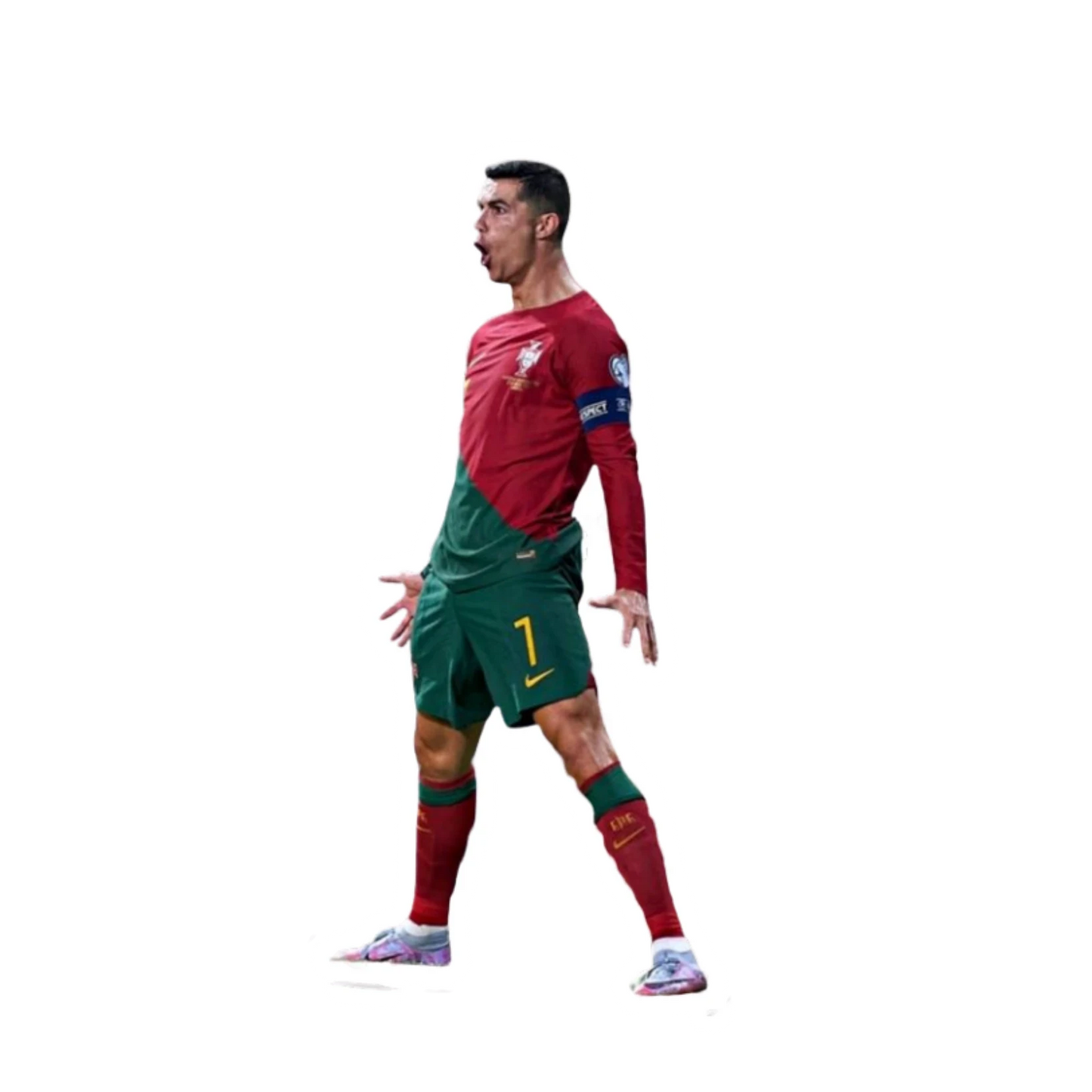 Cristiano Ronaldo Screaming Side Profile Portugal Euro Sticker