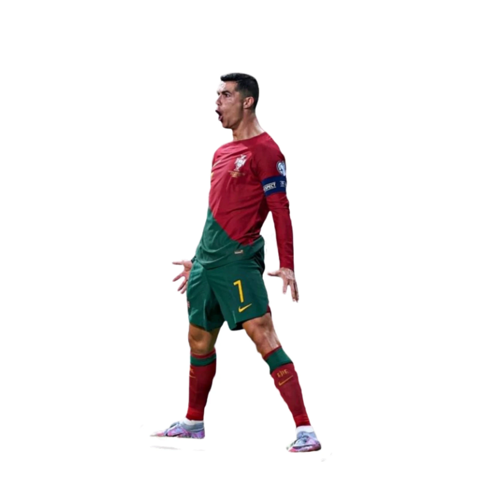Cristiano Ronaldo Screaming Side Profile Portugal Euro Sticker