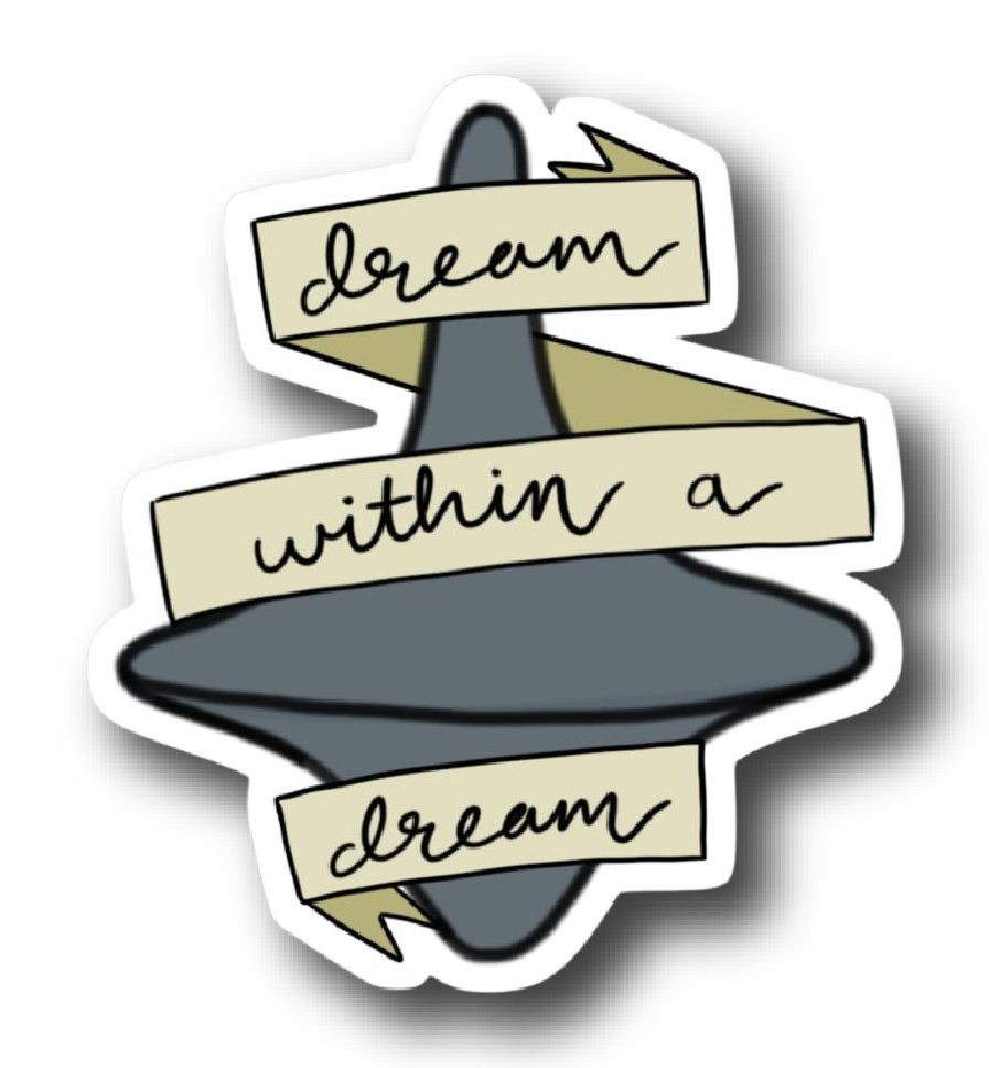 Spinning Top Totem — Dream Within a Dream Sticker