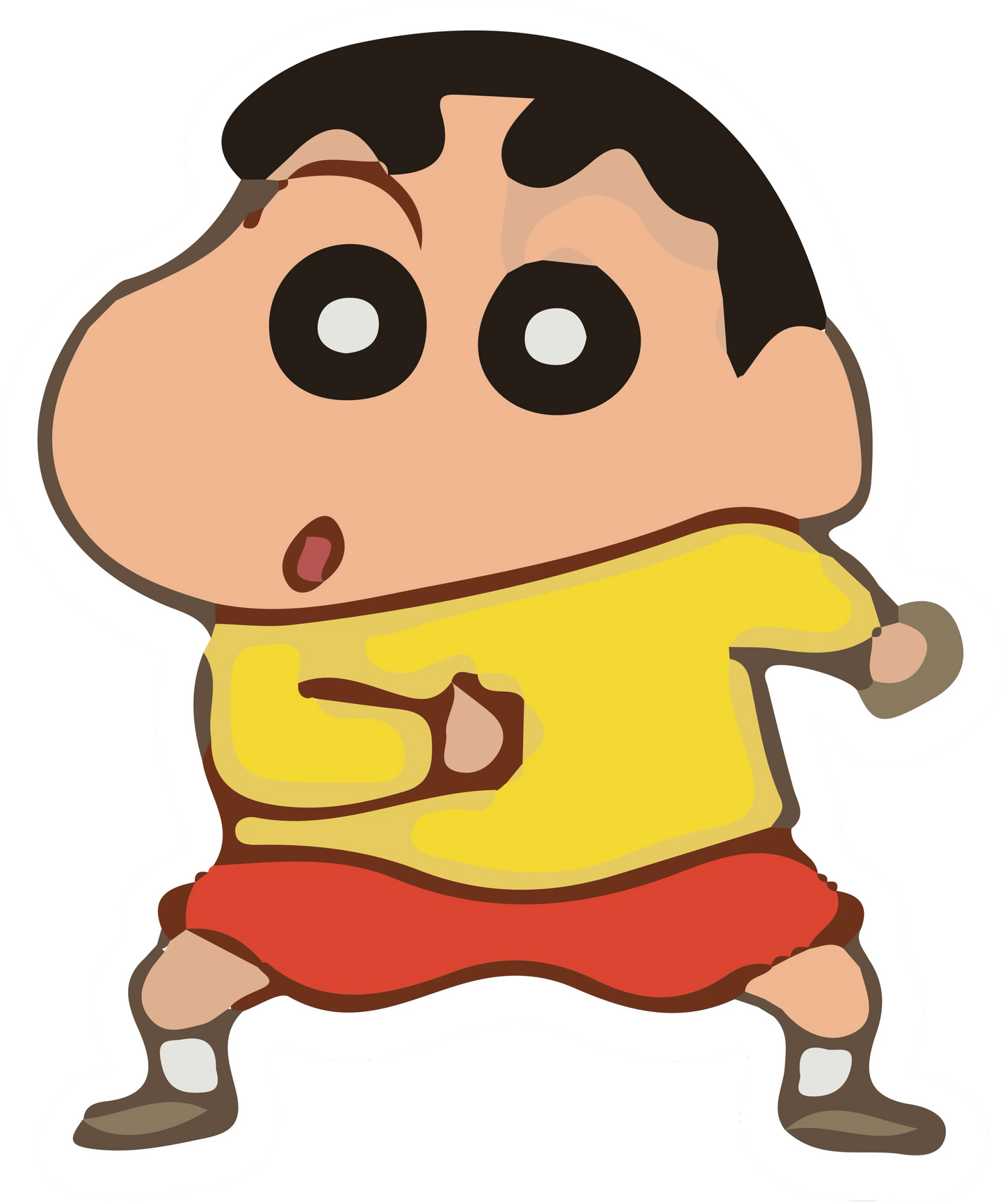 Shinchan Running Charging Action Sticker