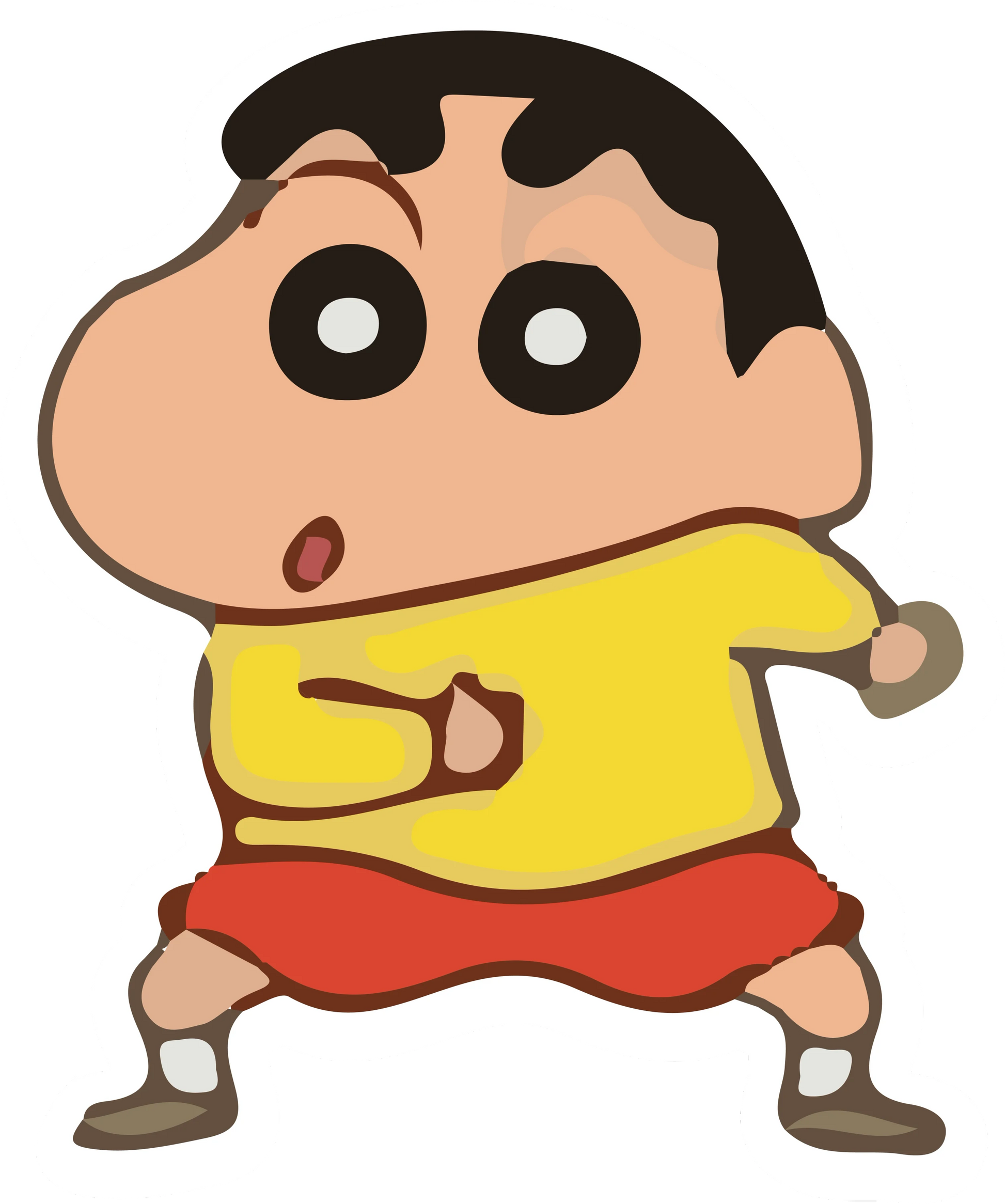 Shinchan Running Charging Action Sticker