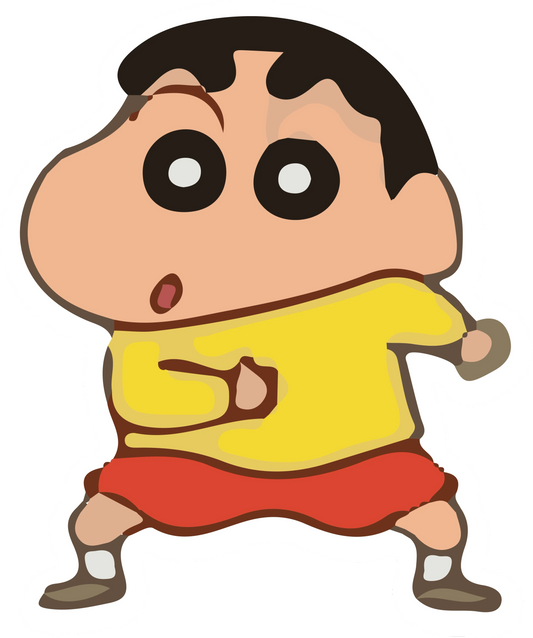 Shinchan Running Charging Action Sticker