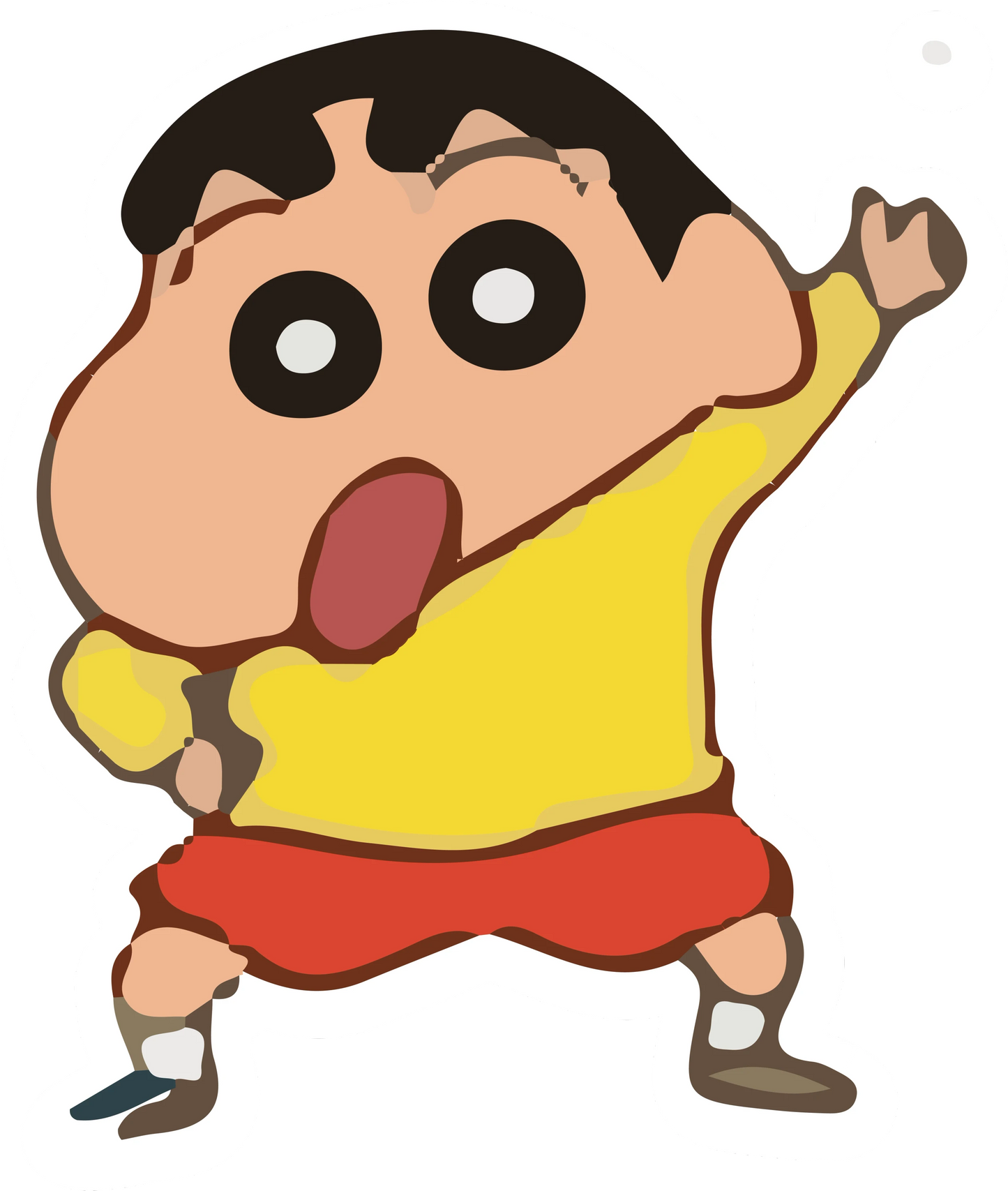 Shinchan Throwing Tongue Out Sticker