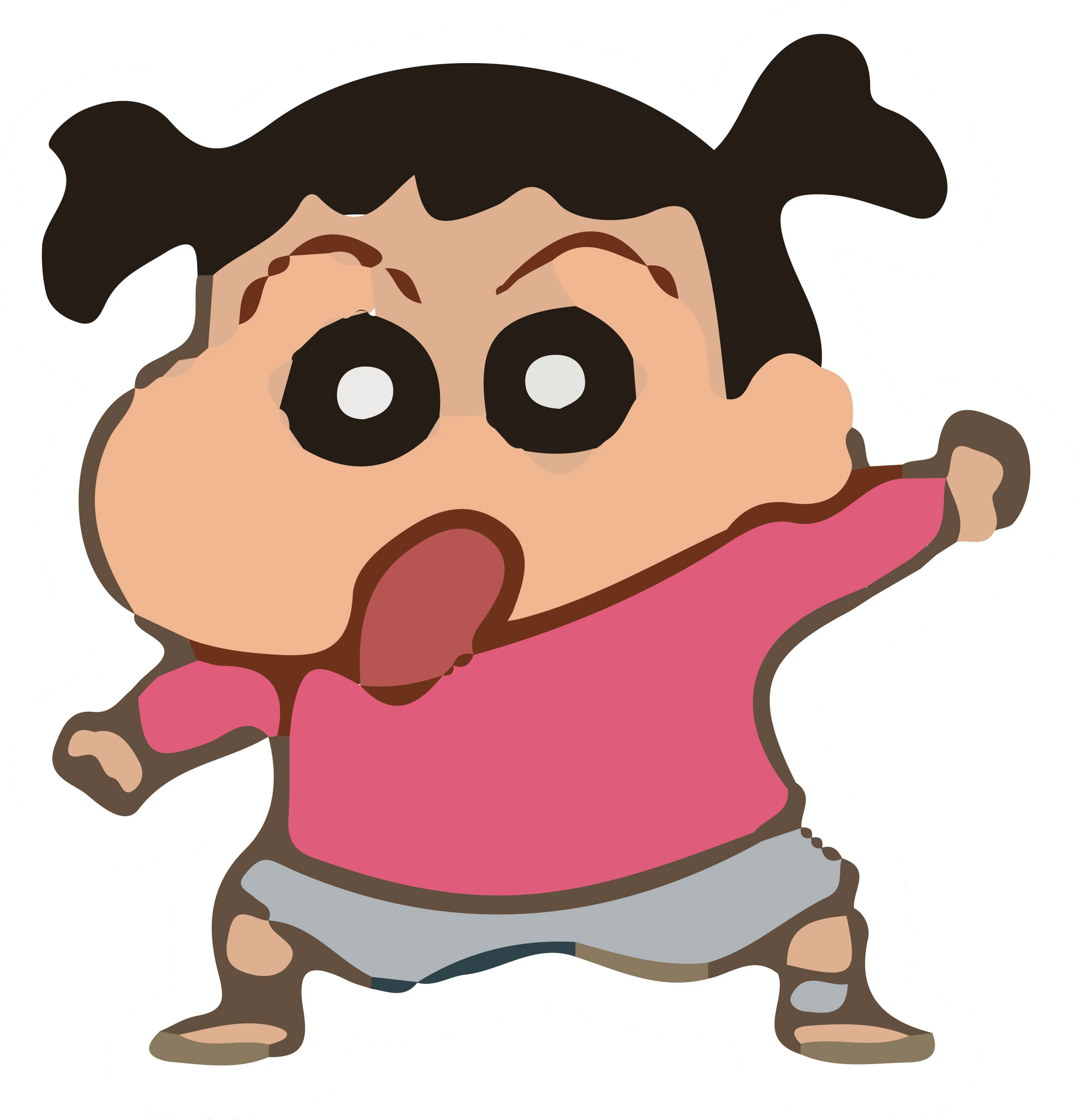 Himawari Shinchan Sister Arms Spread Sticker