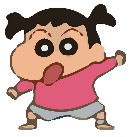 Himawari Shinchan Sister Arms Spread Sticker