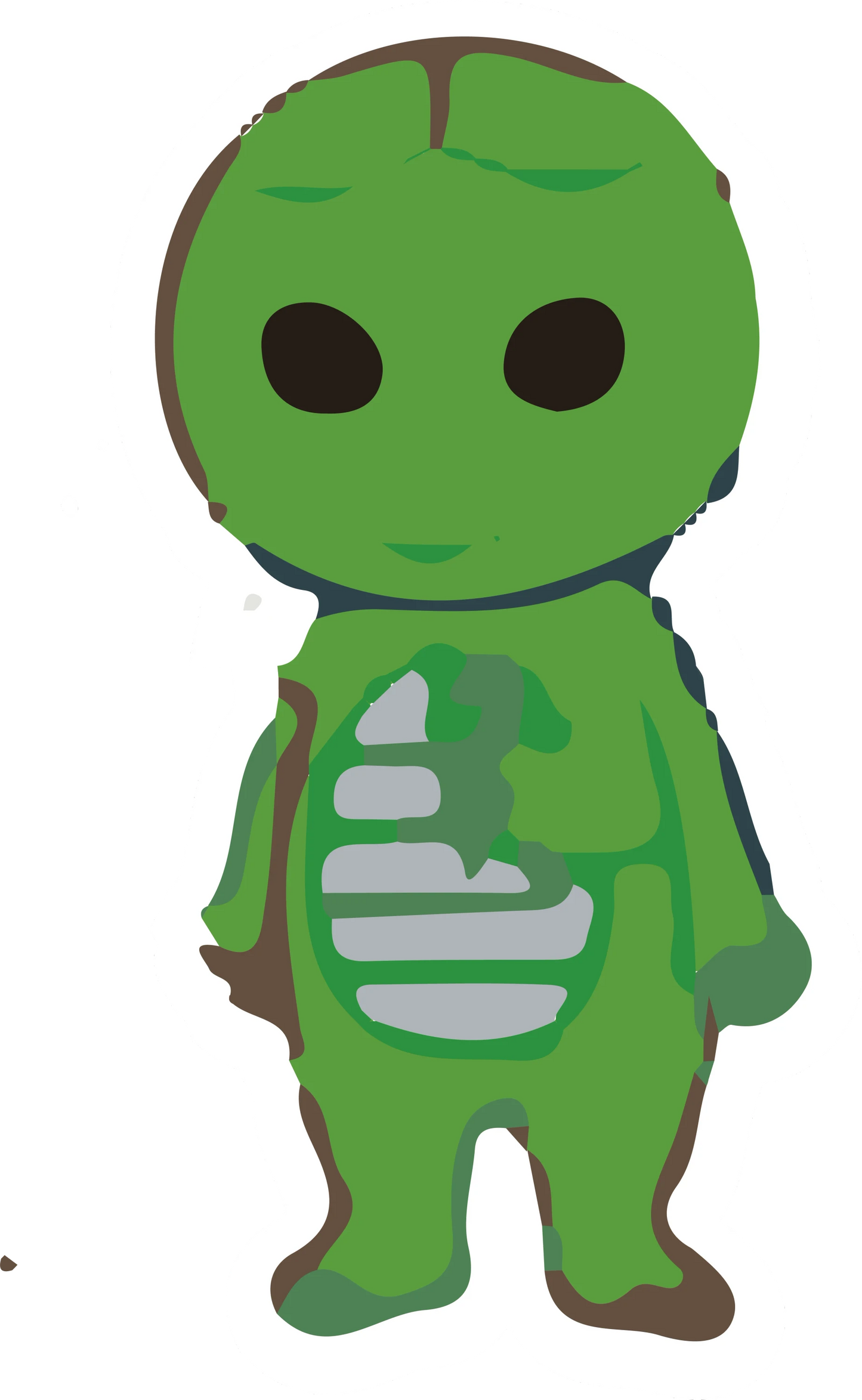 Shinchan Turtle Costume Green Sticker