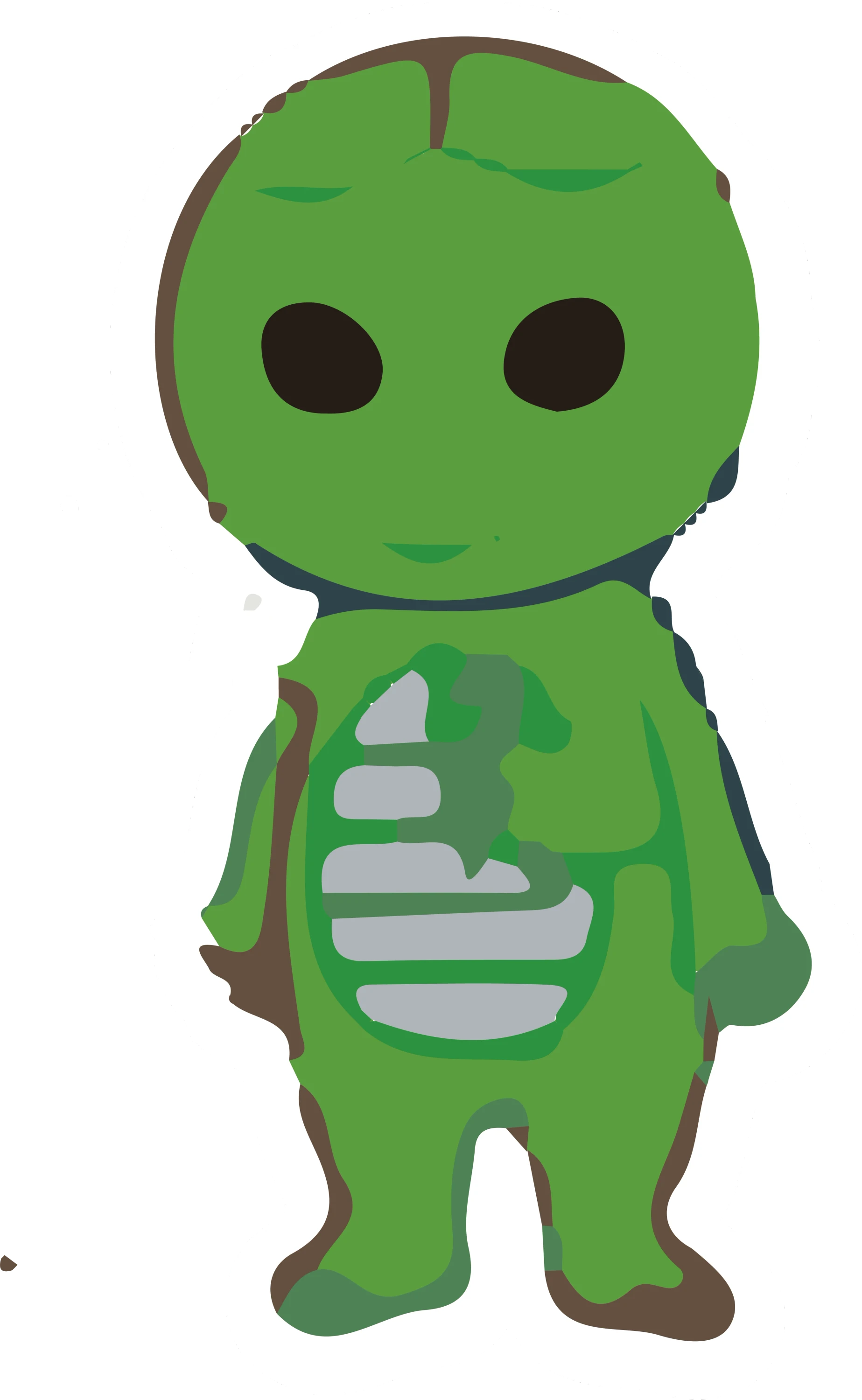 Shinchan Turtle Costume Green Sticker