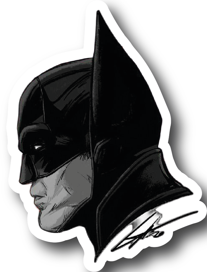 Batman — Signed Profile Sketch Sticker