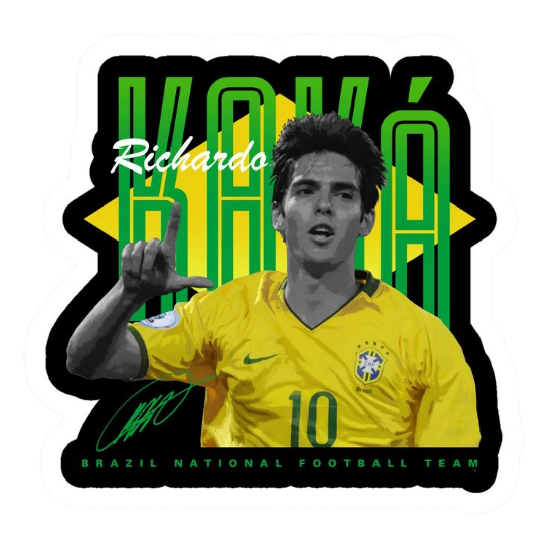 Premium Brazilian football glossy sticker - Brazil Football Sticker #42 - Premium Glossy