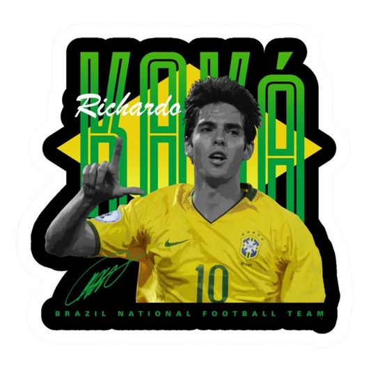 Premium Brazilian football glossy sticker - Brazil Football Sticker #42 - Premium Glossy
