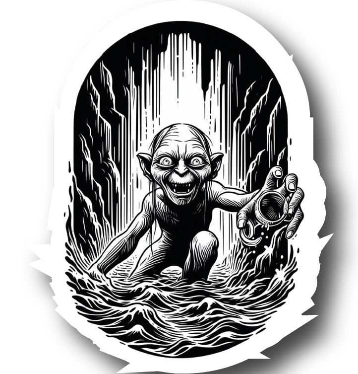 Gollum — Reaching for the Ring Sticker