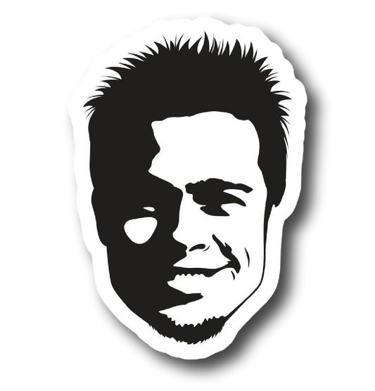 Tyler Durden — Smirking Stencil Portrait Sticker