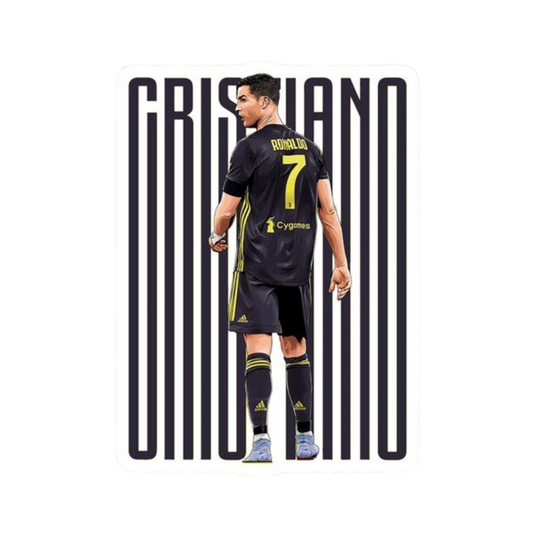Cristiano Ronaldo Juventus Black Kit Back View CRISTIANO Sticker