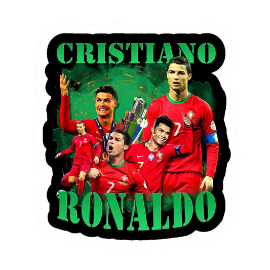Cristiano Ronaldo Portugal Collage Green Text Sticker