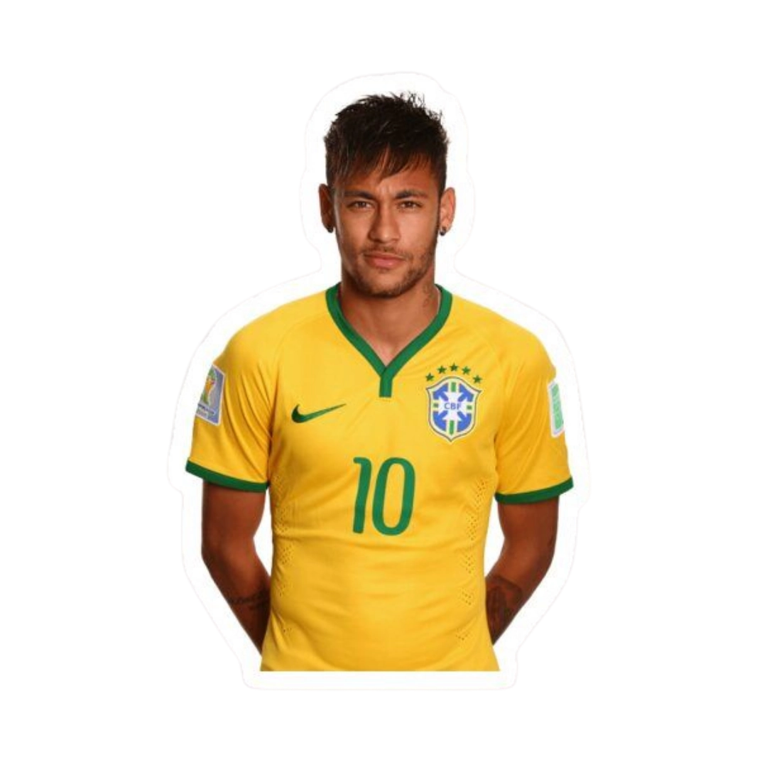 Premium Brazilian football glossy sticker - Brazil Football Sticker #4 - Premium Glossy