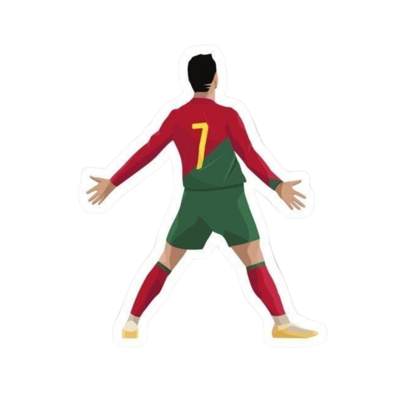 Cristiano Ronaldo Calma Celebration Back Portugal Illustrated Sticker