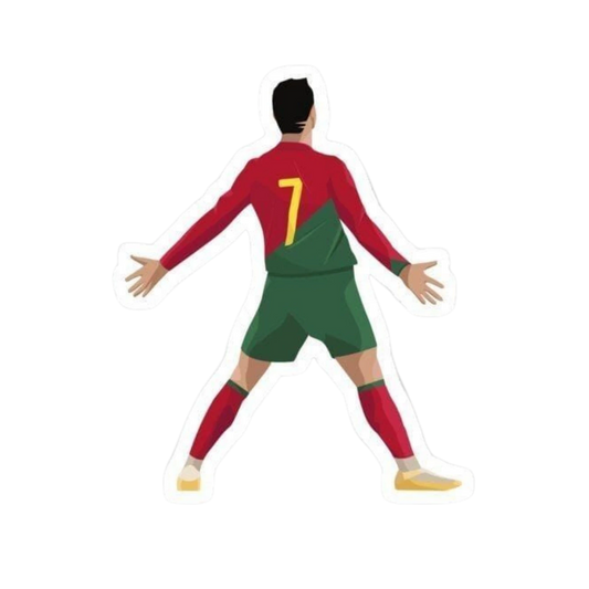 Cristiano Ronaldo Calma Celebration Back Portugal Illustrated Sticker