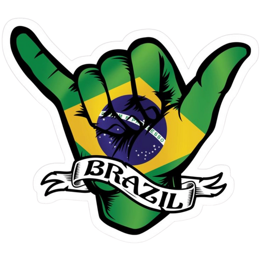 Premium Brazilian football glossy sticker - Brazil Football Sticker #4 - Premium Glossy