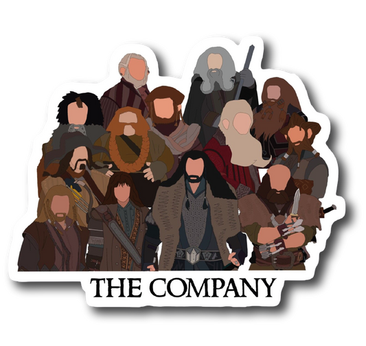 The Company — Thorin's Dwarves and Bilbo Sticker