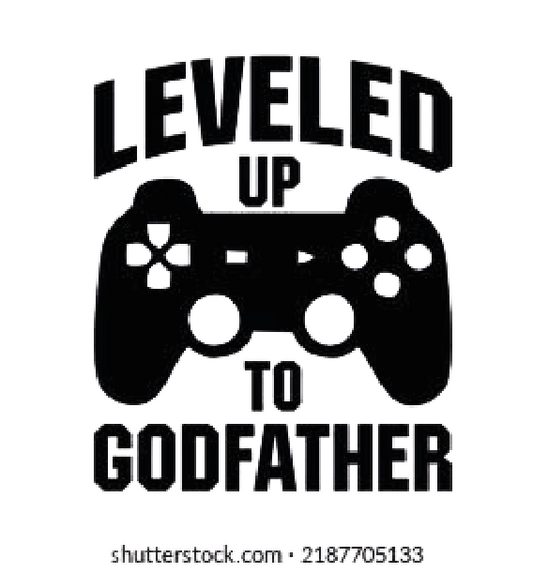Leveled Up To Godfather — Gamer Controller Sticker