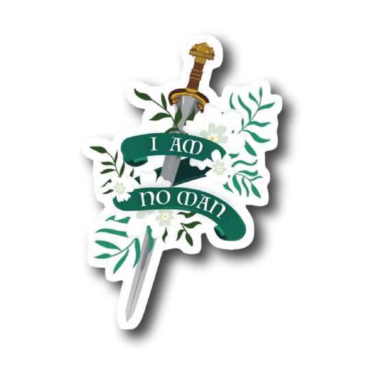 I Am No Man — Éowyn Quote Sword Sticker