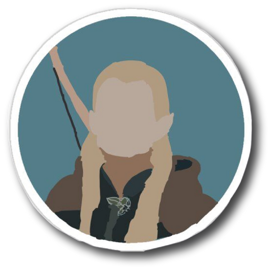Legolas — Elven Archer Portrait Sticker