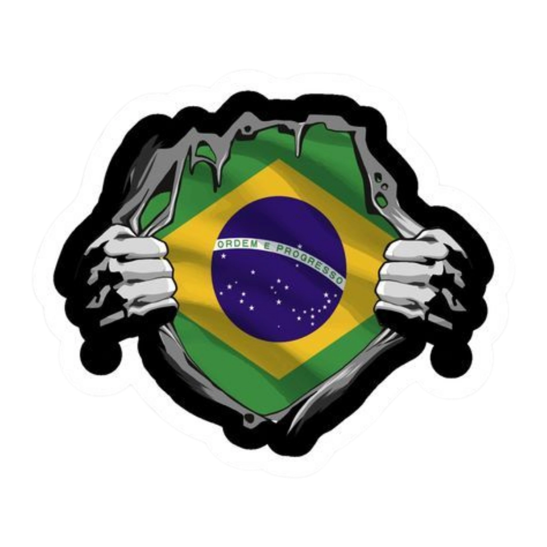 Premium Brazilian football glossy sticker - Brazil Football Sticker #5 - Premium Glossy