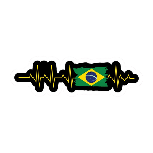 Premium Brazilian football glossy sticker - Brazil Football Sticker #6 - Premium Glossy