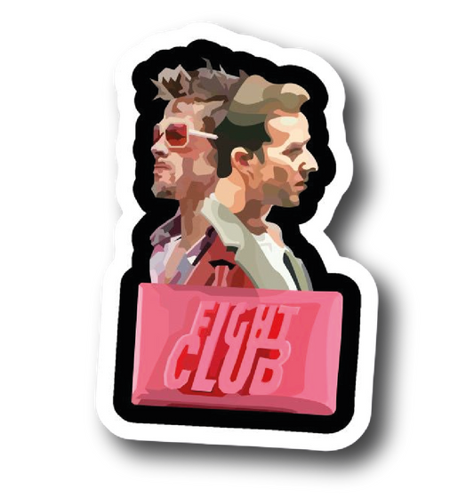 Tyler Durden & The Narrator — Pink Soap Bar Pop Art Sticker