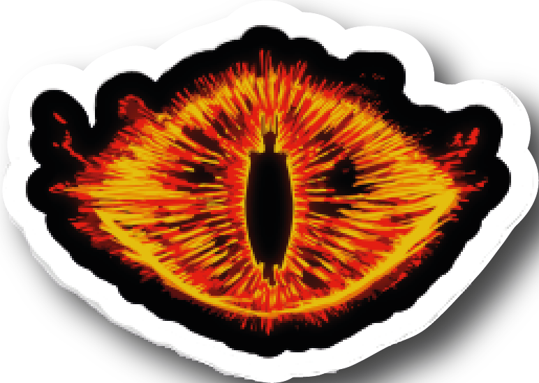 Eye of Sauron — Fiery Gaze Sticker
