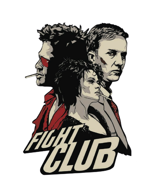Tyler Durden, Marla Singer & The Narrator — Fight Club Poster Sticker