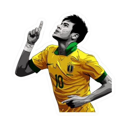 Premium Brazilian football glossy sticker - Brazil Football Sticker #7 - Premium Glossy
