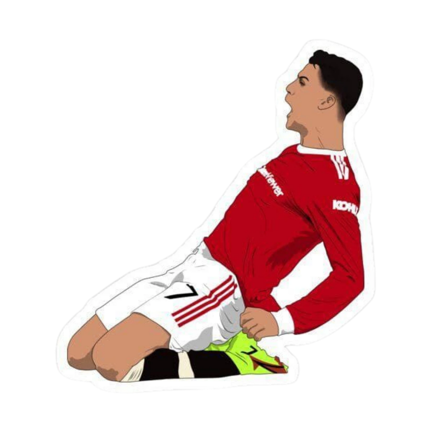 Cristiano Ronaldo Manchester United Kneeling Celebration Sticker