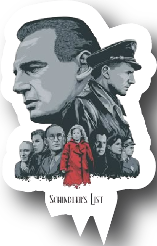 Movie Poster Ensemble — Character Silhouettes Sticker