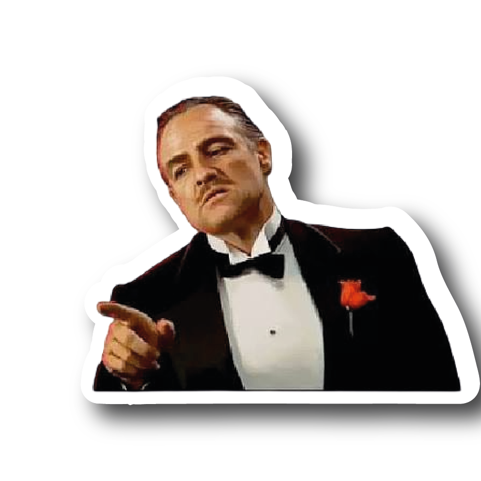 Don Corleone — Pointing Finger Photo Sticker