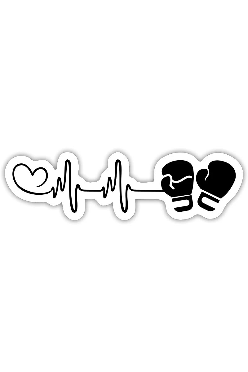Boxing Heartbeat — Gloves Lifeline Sticker