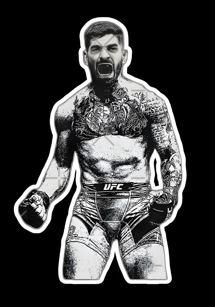 UFC Fighter Primal Scream Tattooed Warrior Sticker