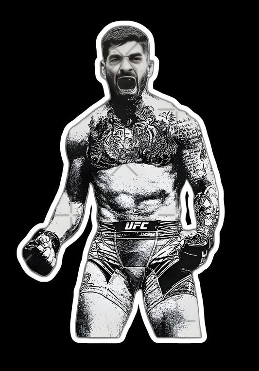 UFC Fighter Primal Scream Tattooed Warrior Sticker