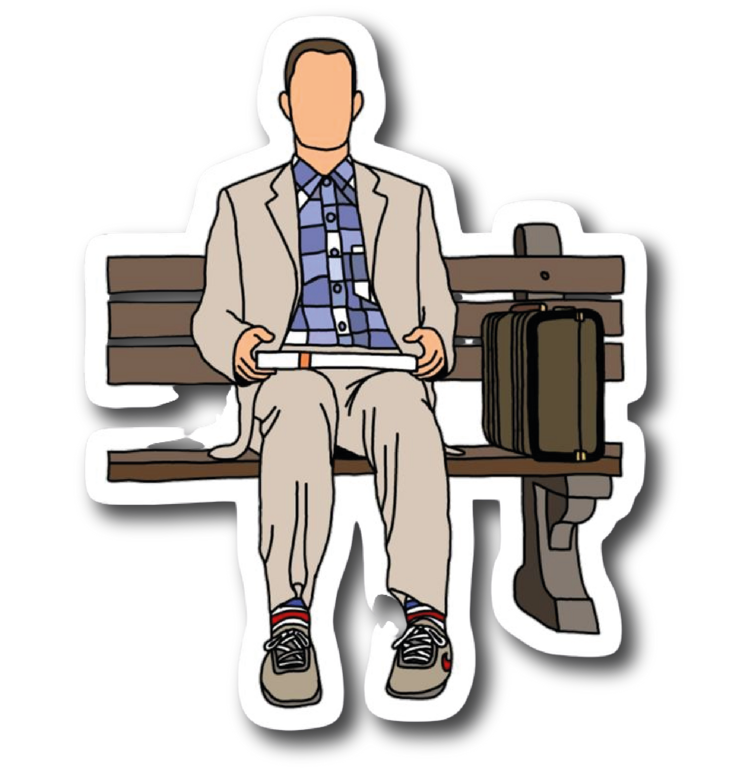 Forrest Gump — Park Bench with Chocolate Box Sticker