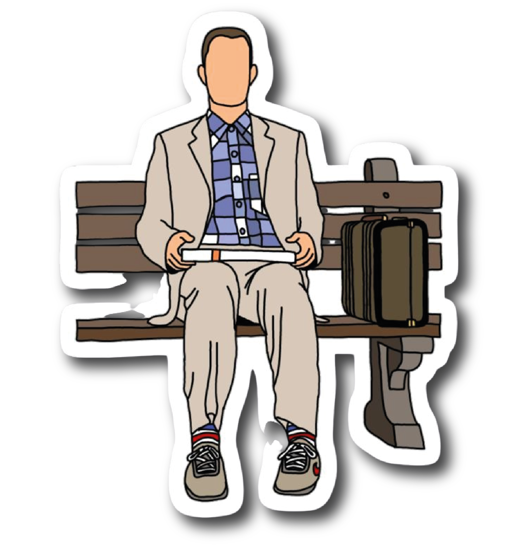 Forrest Gump — Park Bench with Chocolate Box Sticker