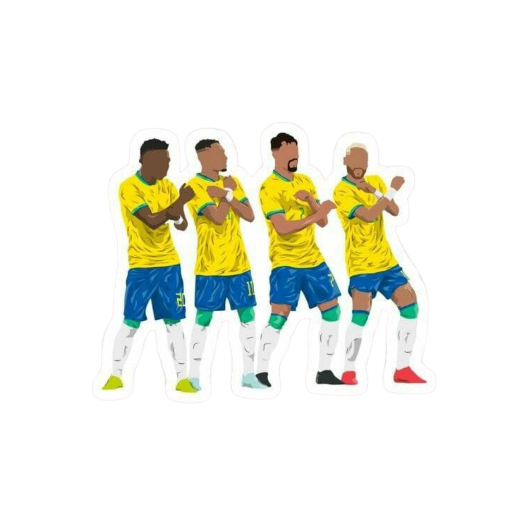 Premium Brazilian football glossy sticker - Brazil Football Sticker #87 - Premium Glossy