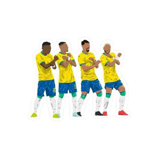 Premium Brazilian football glossy sticker - Brazil Football Sticker #87 - Premium Glossy