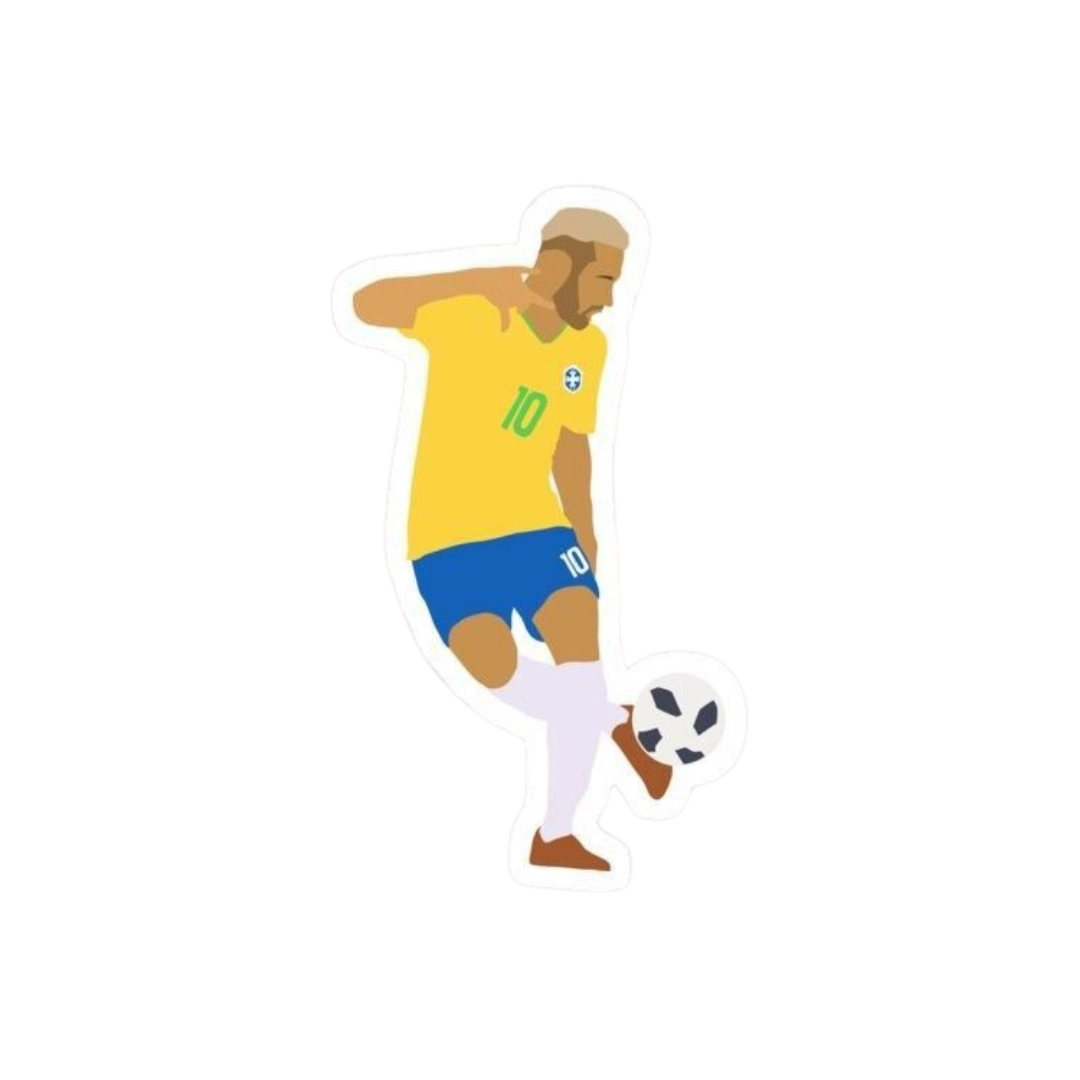 Premium Brazilian football glossy sticker - Brazil Football Sticker #89 - Premium Glossy