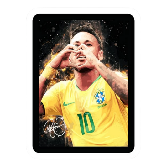 Premium Brazilian football glossy sticker - Brazil Football Sticker #8 - Premium Glossy